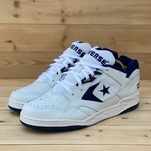 Vtg New 90s Converse 500 Classic Lo Leather Basketball Shoe White Navy Men Sz 13